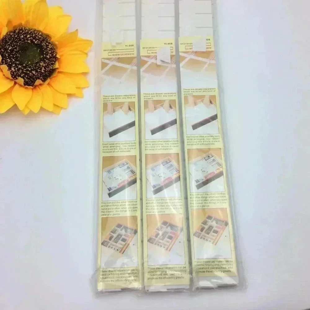 3 Packs of Adjustable DIY Drawer Divider Storage Organizer Separator